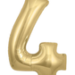 34” Number Balloon Gold Silk