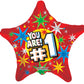 Star shape You are #1 foil balloon