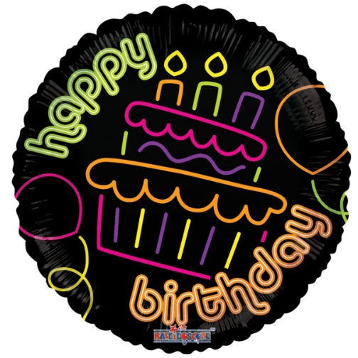 Happy Birthday UV Reactive Non-Foil Balloon