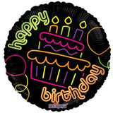 Happy Birthday UV Reactive Non-Foil Balloon