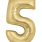 34” Number Balloon Gold Silk