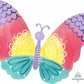 Pastel Tie Dye Butterfly 26" Junior Shape Foil Balloon