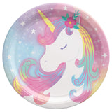 Sparkle & Shine Unicorn Party Round 7" Dessert Plates 8/CT