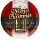 Merry Christmas Santa's Belt 7" Dessert Plates Holiday Party Tableware 8pc/pk