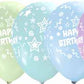 Happy Birthday Pastel All Over Printed Latex Balloon Assorted 1/CT