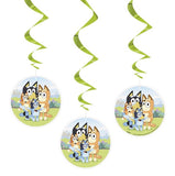 Bluey 26" Hanging Swirl Decorations 3/CT