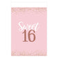 Blush Sweet Sixteen Plastic Table Cover