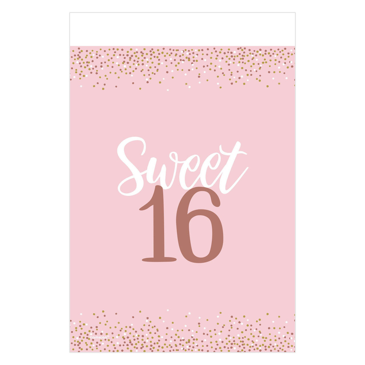 Blush Sweet Sixteen Plastic Table Cover