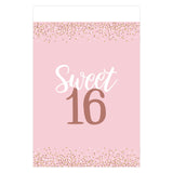 Blush Sweet Sixteen Plastic Table Cover