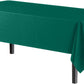 54" x 108" Plastic Table Cover - Dark Green