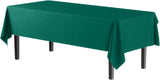 54" x 108" Plastic Table Cover - Dark Green
