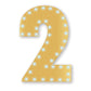 Gold Number 2 Lights-up