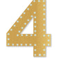 Gold Number 4 Lights-up