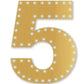 Gold Number 5 Lights-up