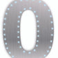 Silver Number 0 Lights-up