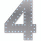 Silver Number 4 Lights-up