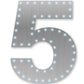 Silver Number 5 Lights-up