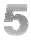 Silver Number 5 Lights-up
