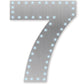 Silver Number 7 Lights-up