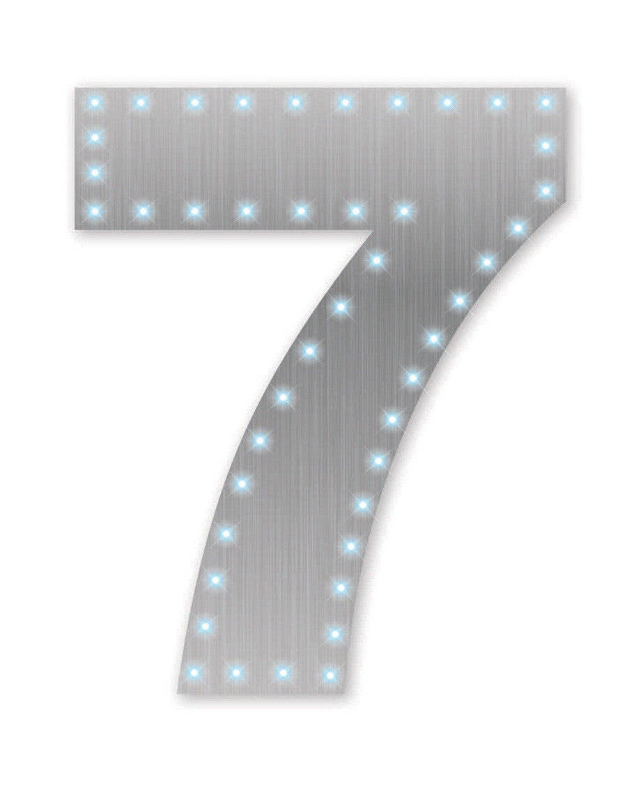 Silver Number 7 Lights-up