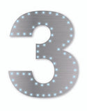 Silver Number 3 Lights-up