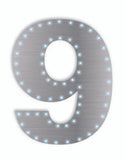 Silver Number 9 Lights-up
