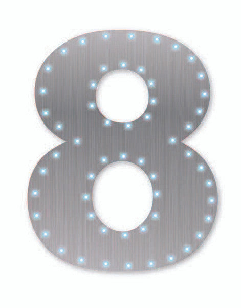 Silver Number 8 Lights-up