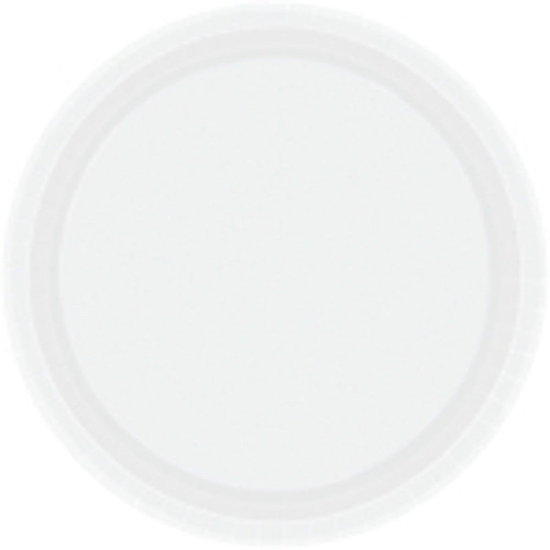 Amscan Frosty White 7" Luncheon Paper Party Plates 8 Pack