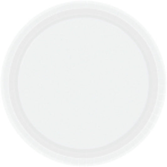 Amscan Frosty White 7" Luncheon Paper Party Plates 8 Pack