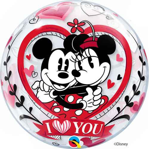 Stretchy Plastic Balloon Classic Lovers Minnie & Mickey Mouse