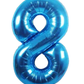34” Number Balloon Blue Trico