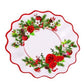 Merry Christmas Festive Expressions 8" Dessert Plates Holiday Tableware 8pc/pk