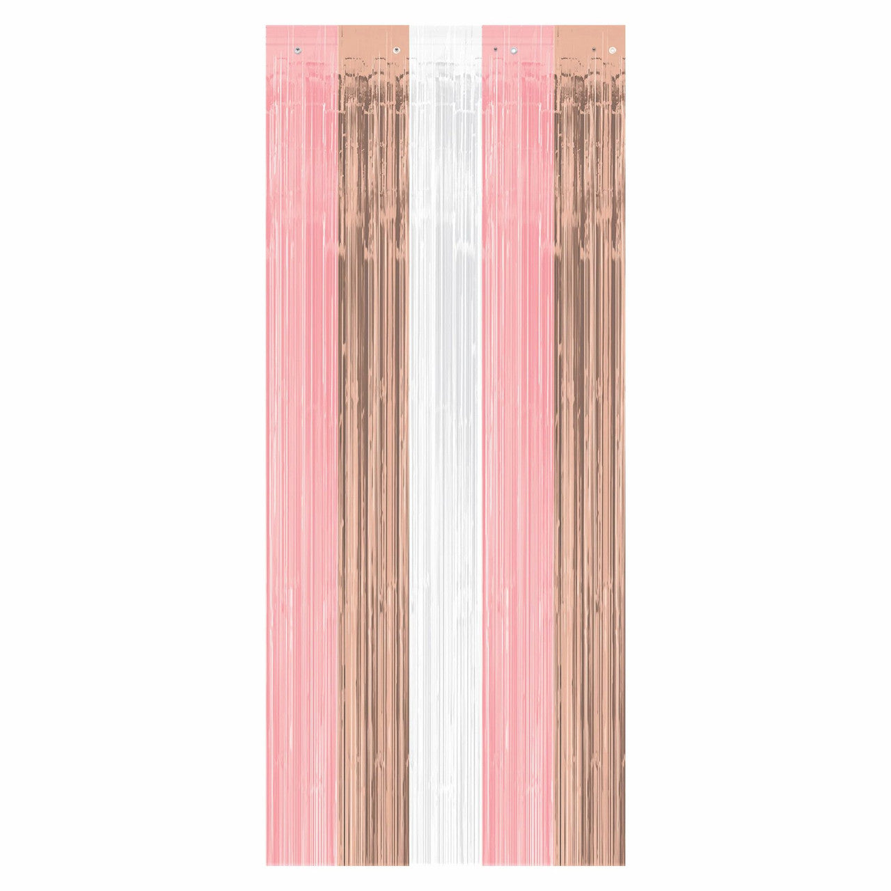 Blush Pink Rose Gold Fringe Decorative Party Door Curtain 8'
