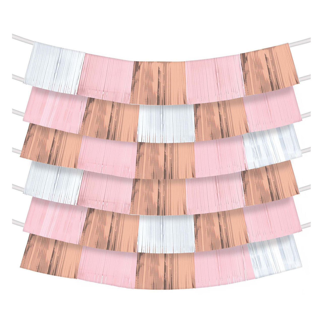 Blush Pink Rose Gold Fringe Decorative Party Backdrop