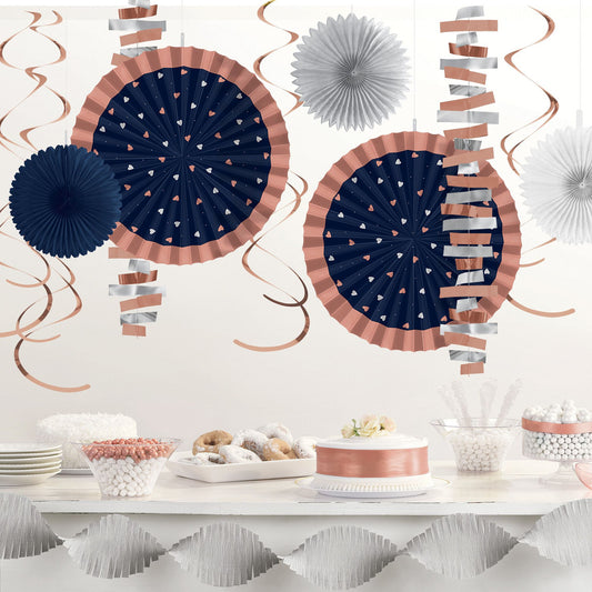 Room Decorating Kit Navy & Rose Gold