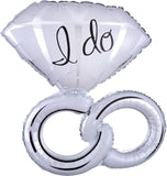 Supershape Wedding Rings Foil Balloon