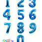 34” Number Balloon Blue Trico
