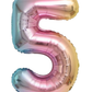 34” Number Balloon Rainbow Trico
