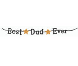BEST DAD EVER Fathers Day Decorative Wall Party Banner 7.9ft