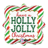 Holly Jolly Foil Mylar Balloonfor Christmas Holidays