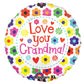 Extra Big Love You Grandma Round Foil Balloon