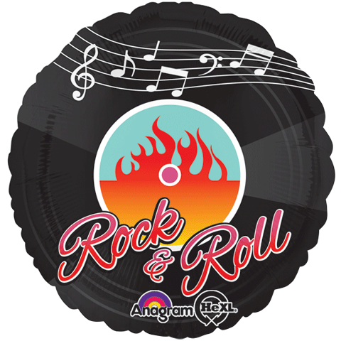 Qualatex 18" Rock n'Roll Round Foil Balloon