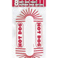 Red & White Striped Paper Hot Dog Tray 8 Pack