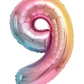 34” Number Balloon Rainbow Trico