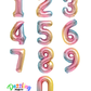 34” Number Balloon Rainbow Trico