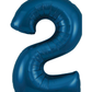 34” Number Balloon Navy Blue Foil