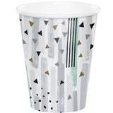 Minted Milestone Birthday 9 oz Hot/Cold Cups Paper Tableware Supplies 8/CT