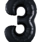 26" Black Number Foil Balloon