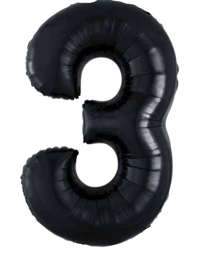 Black Number Foil Balloon - 26"