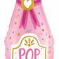 Pink Champagne Bottle Pop The Bubbly! Supershape 37" Foil Balloon